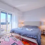 Downtown 2br With Ac & Terrace W Sea View - Benakey * Cannes